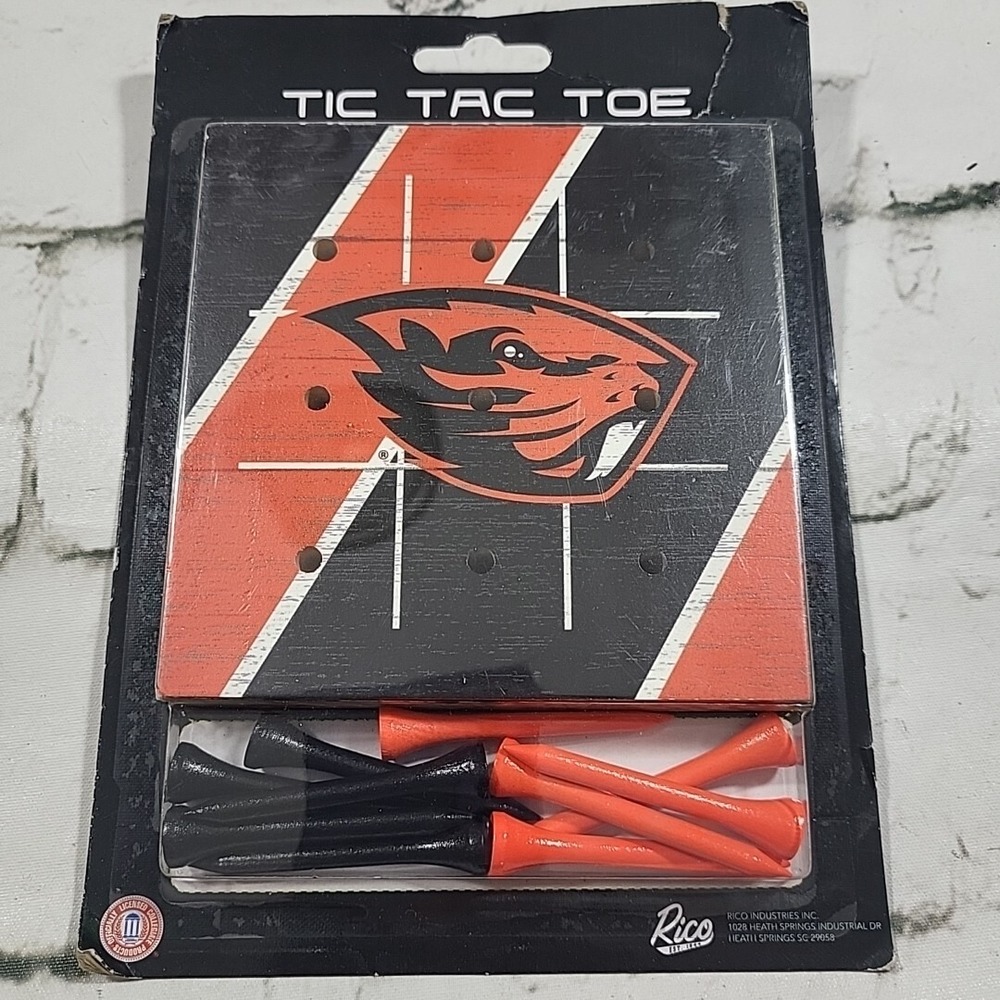 OREGON State Beavers Tic Tac Toe Peg Board Game Football Fan OSU NEW NIP
